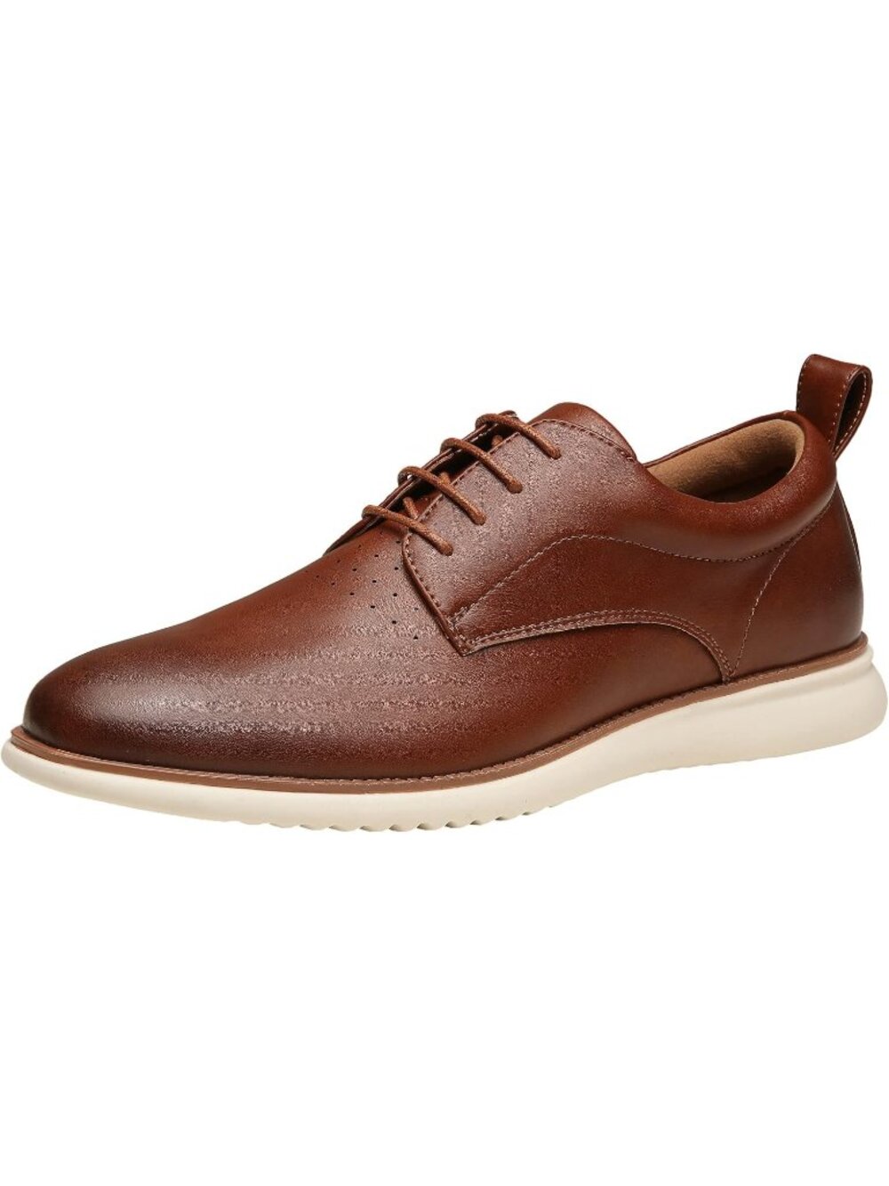 Men's Oxblood 100% Synthetic Retro Comfortable Oxfords Casual Dress Shoes